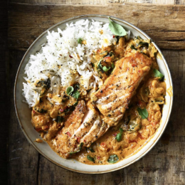 Crispy Salmon Red Curry