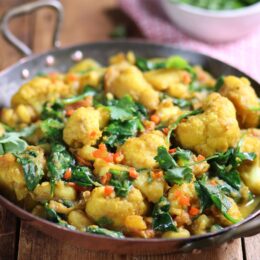 Cauliflower, Potato & Spinach Curry