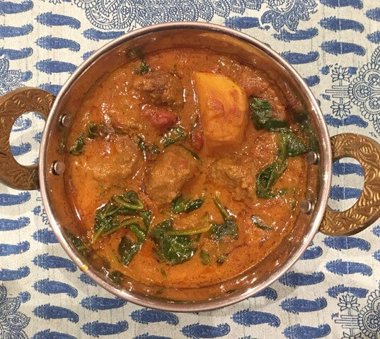 Shemin's Kofta Saag Aloo